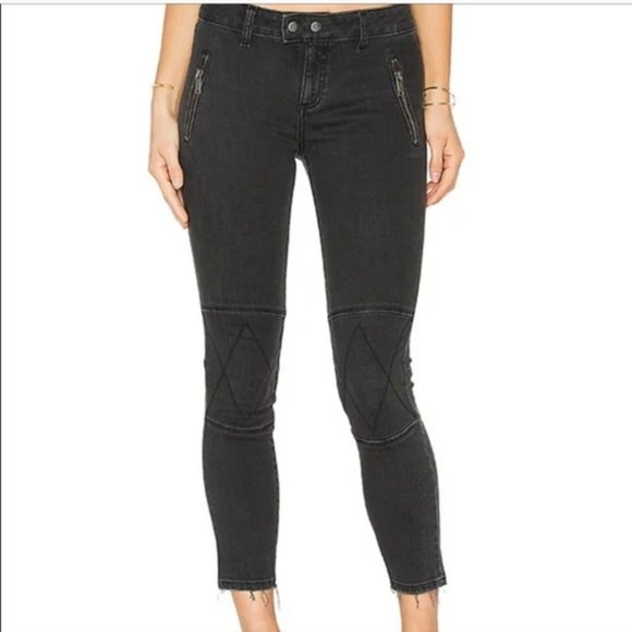 DL1961 x Jessica Alba Instasculpt Cropped Moto Skinny Jeans No.4 Mirage - Picture 3 of 4